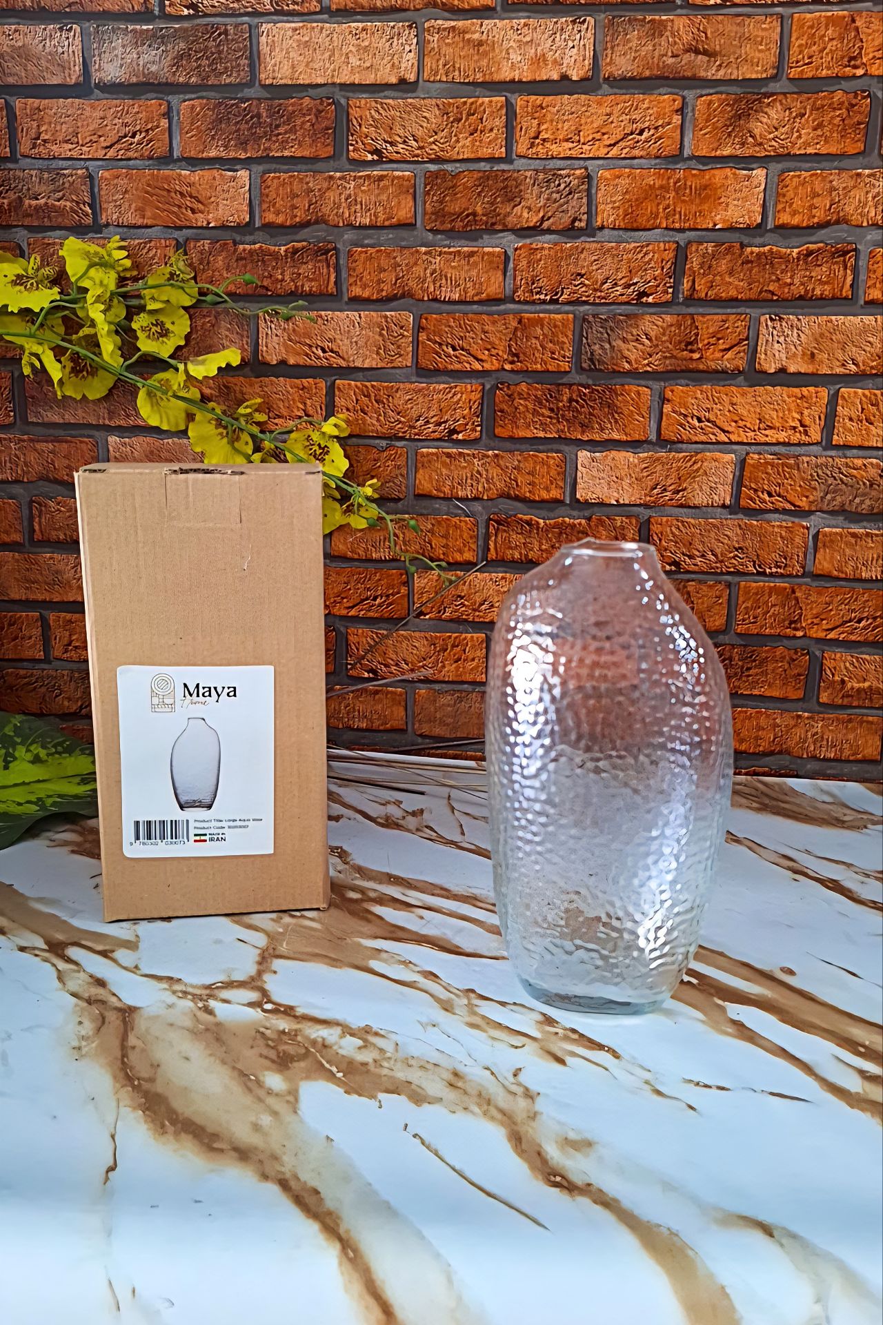 گلدان شیشه ای فانتزی