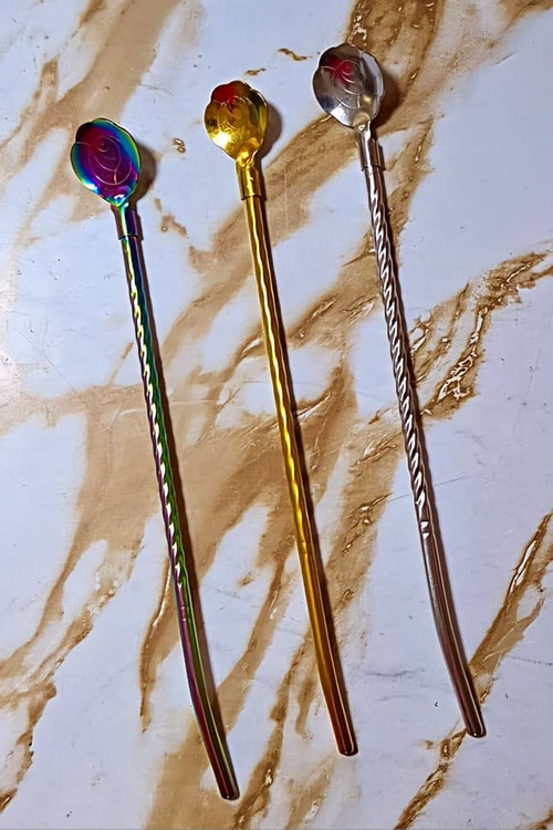 نی شربت خوری قاشق دار