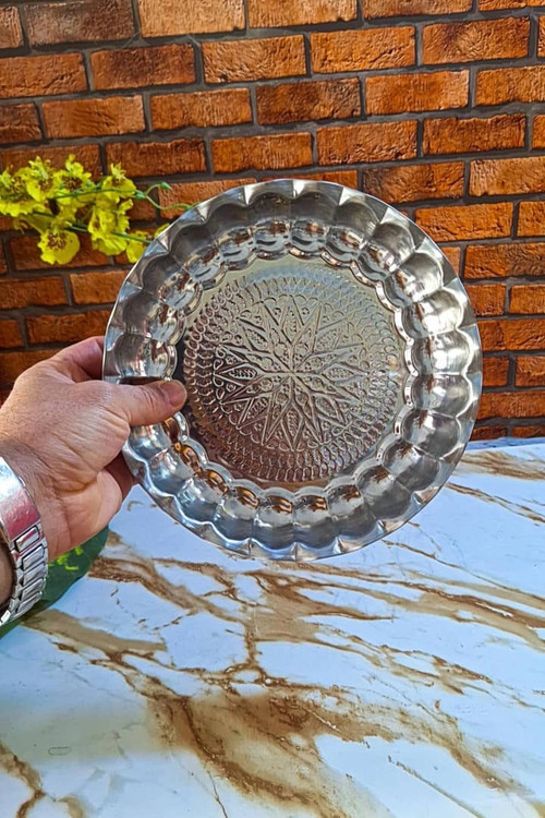 سینی استیل مدل سنتی طرحدار